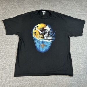 New Orleans Saints Men's XL NFL Team Apparel Black‎ T-Shirt Hologram Louisiana